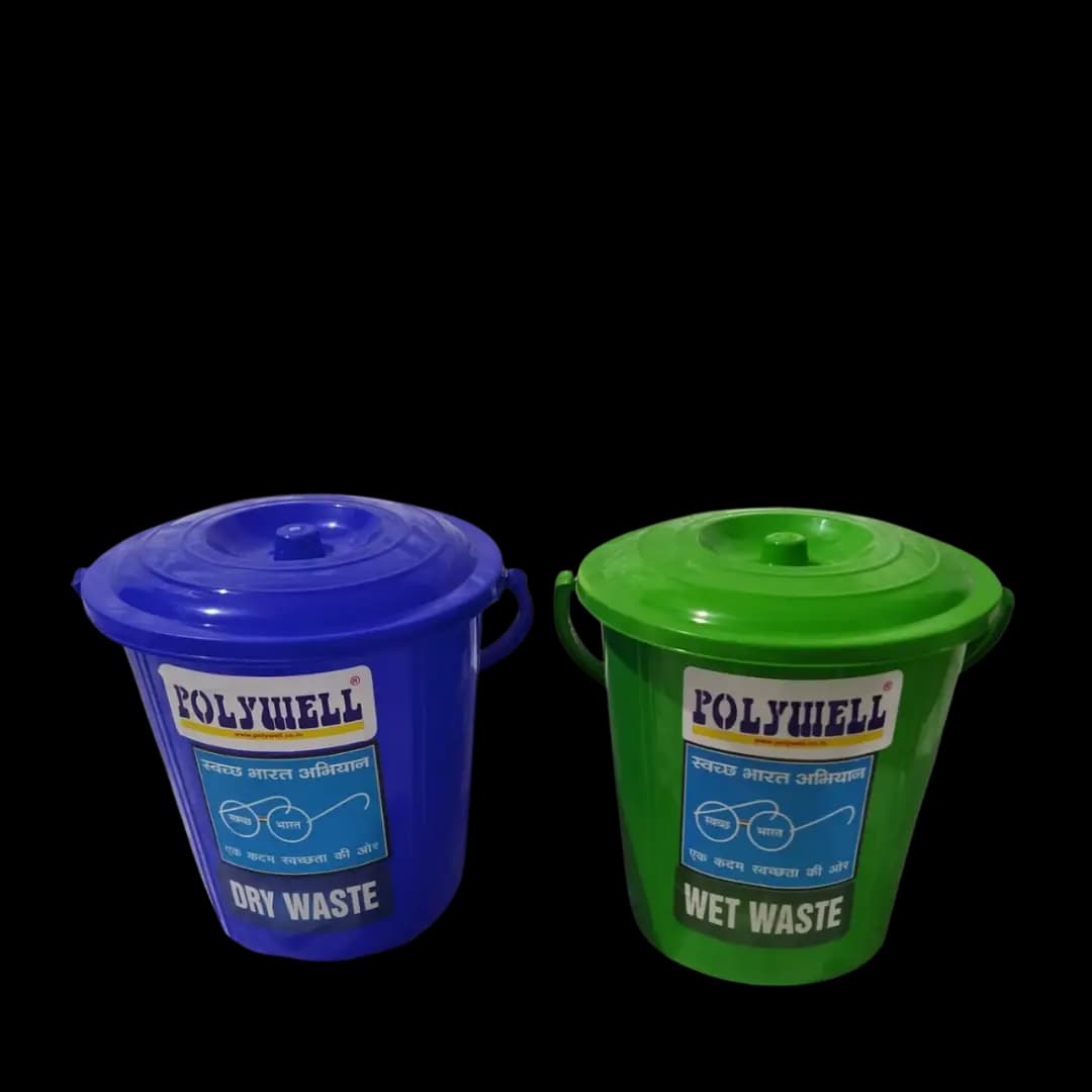 10 Litre Round Container with Handle and Lid Front View