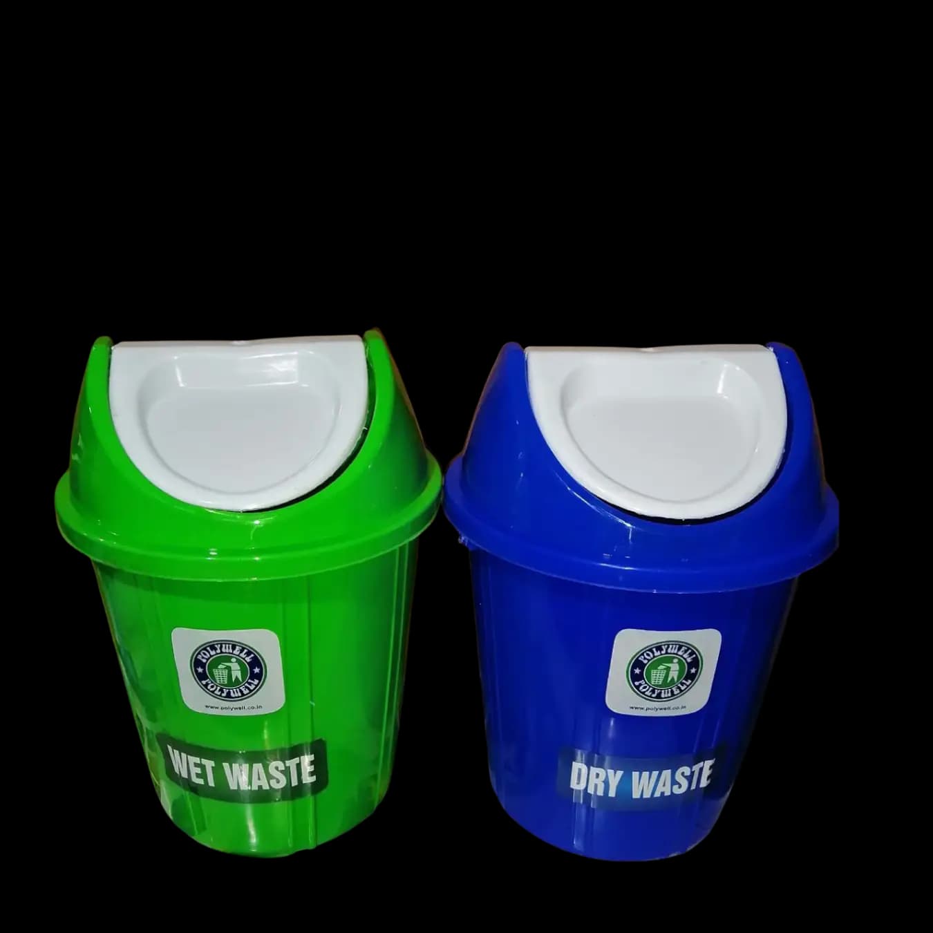 10 L Swing Lid Round Dustbin Front View