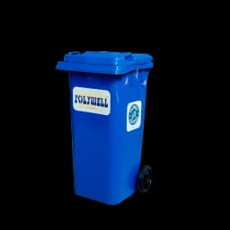120L PP Central Wheeled Pedal Bio Bin Front View