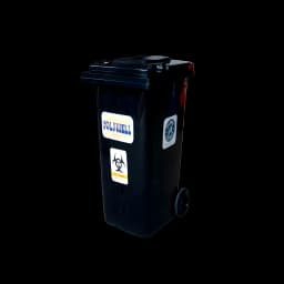120L PP Central Wheeled Pedal Bio Bin Wheels