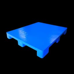 200mm Blue Plastic Pallet Front View