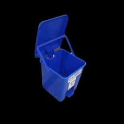 15L Plastic Pedal Bin Front View