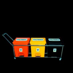 40L Plastic Pedal Dustbin Side View