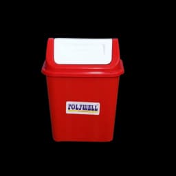 15 L Swing Lid Rectangular Dustbin Front View