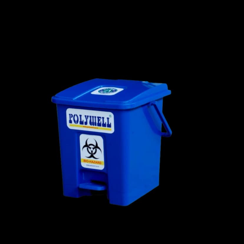10L HDPE Pedal Dustbin Front View