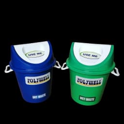 20 Litre Round Dustbin with Swing Lid Front View