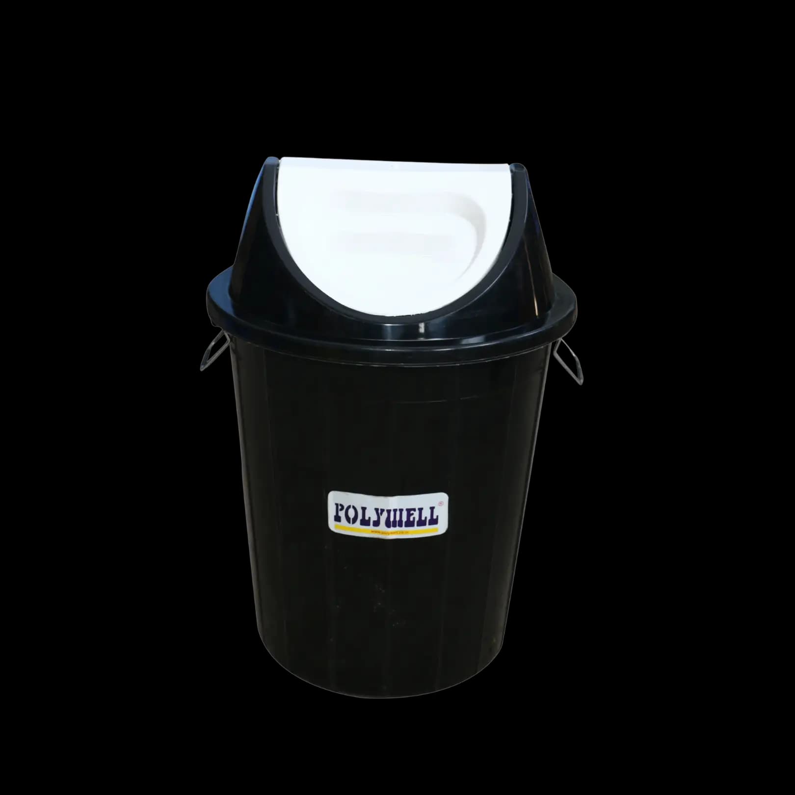 40 L Swing Lid Round Dustbin Front View