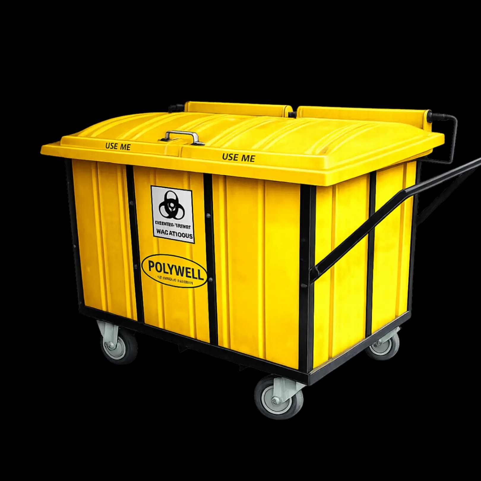 9L Plastic Garbage Container Front View