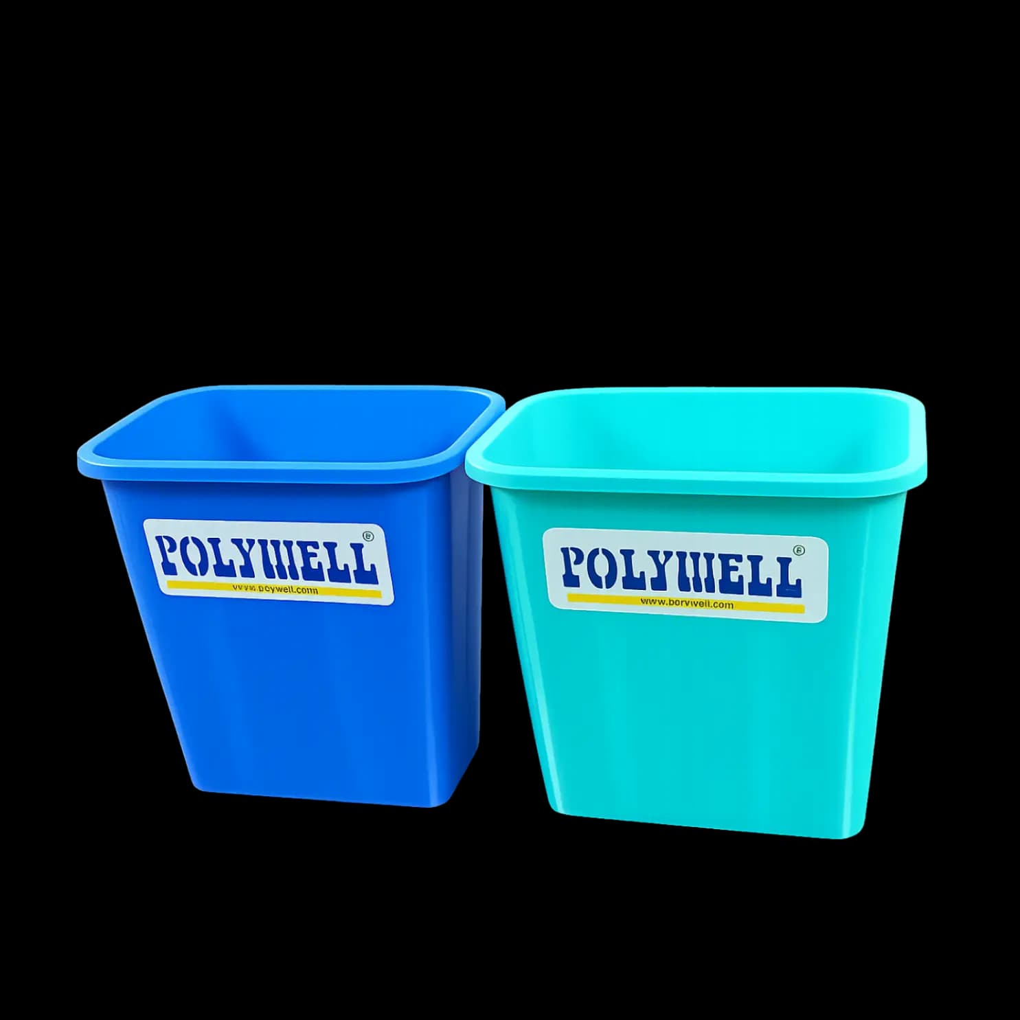 20L Plastic Waste Bin Front View
