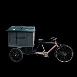 Single Container Garbage Rickshaw Roto 450 550 Litre Waste Collection Rickshaw