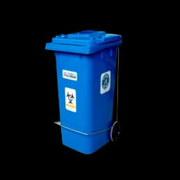 120L Large Wheeled Pedal Dustbin Side View