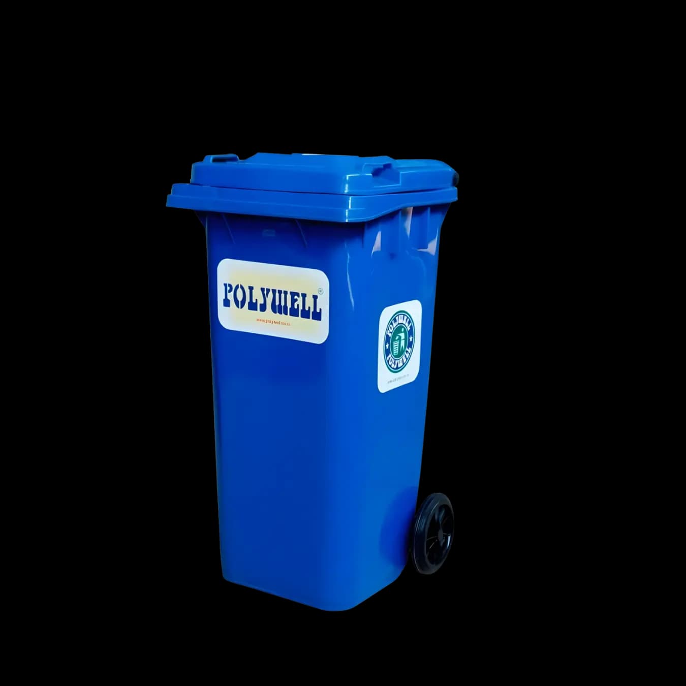 120L PP Central Wheeled Bio Bin 120L PP Central Wheeled Pedal Bio Bin Front View