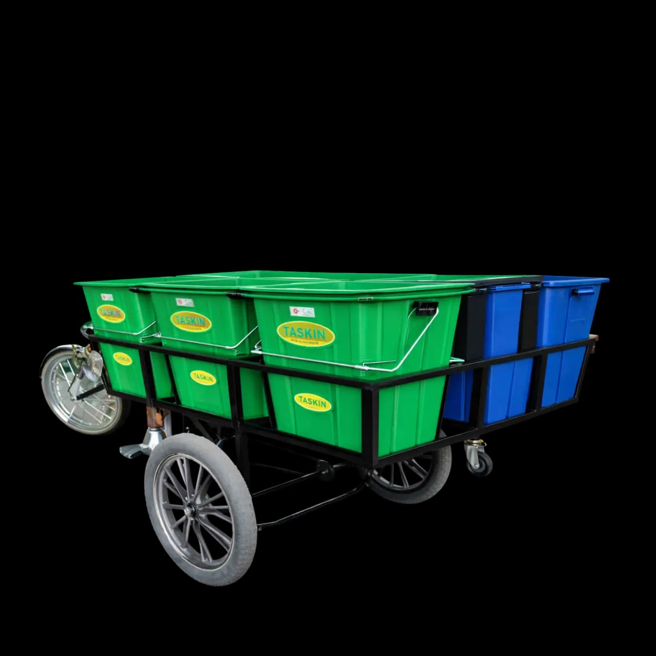 Multiple Container Garbage Rickshaw Multiple Container Garbage Rickshaw Plastic 30 50 Litre Waste Collection Rickshaw